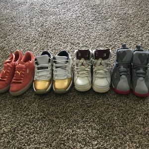 4 pairs of shoes Jordan’s and puma